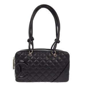 Chanel Black Calfskin Cambon Ligne Bowling Bag